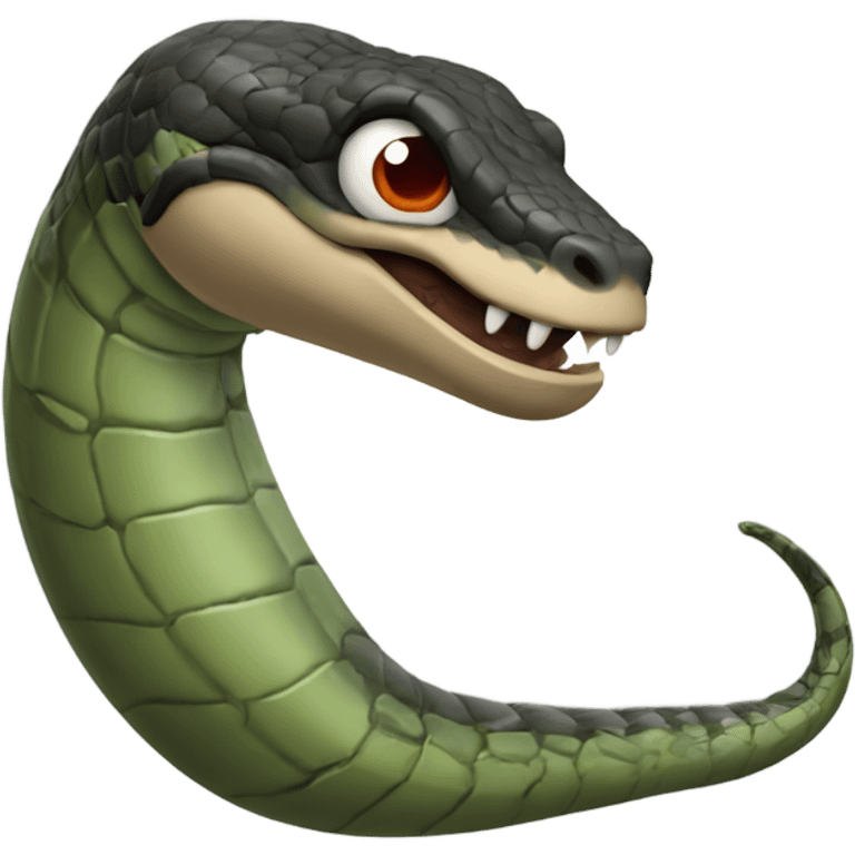 Una serpiente con pistola  emoji