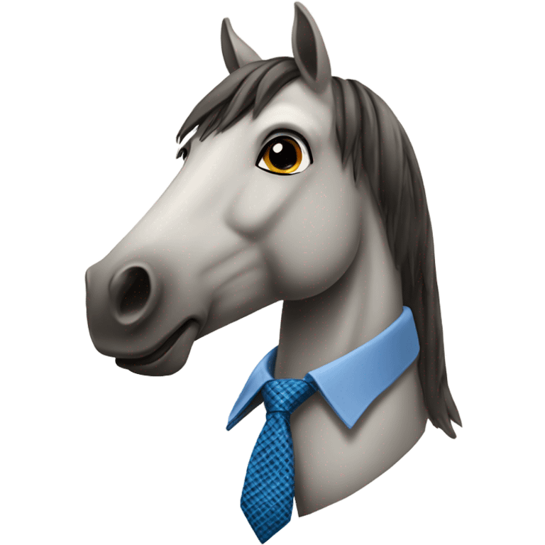 Horse wearing a tie emoji