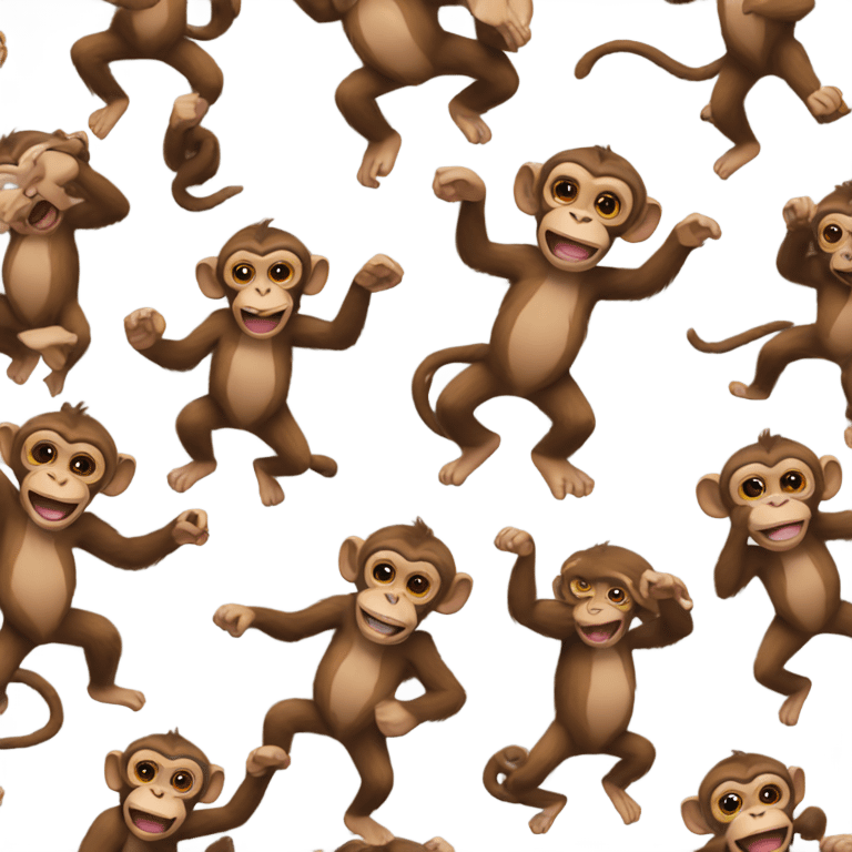 Monkey dance party emoji