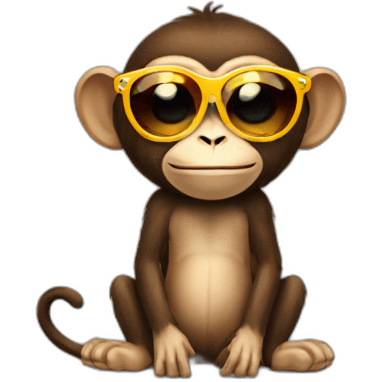 monkey with sun glass emoji