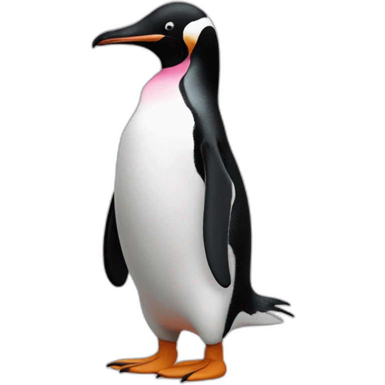 Pingüino rosado emoji