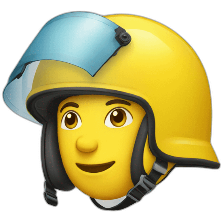 yellow protective helmet emoji