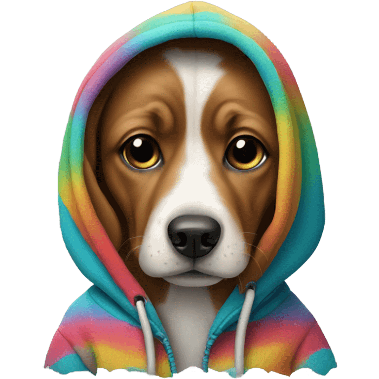 Dog wearing hoodie  emoji