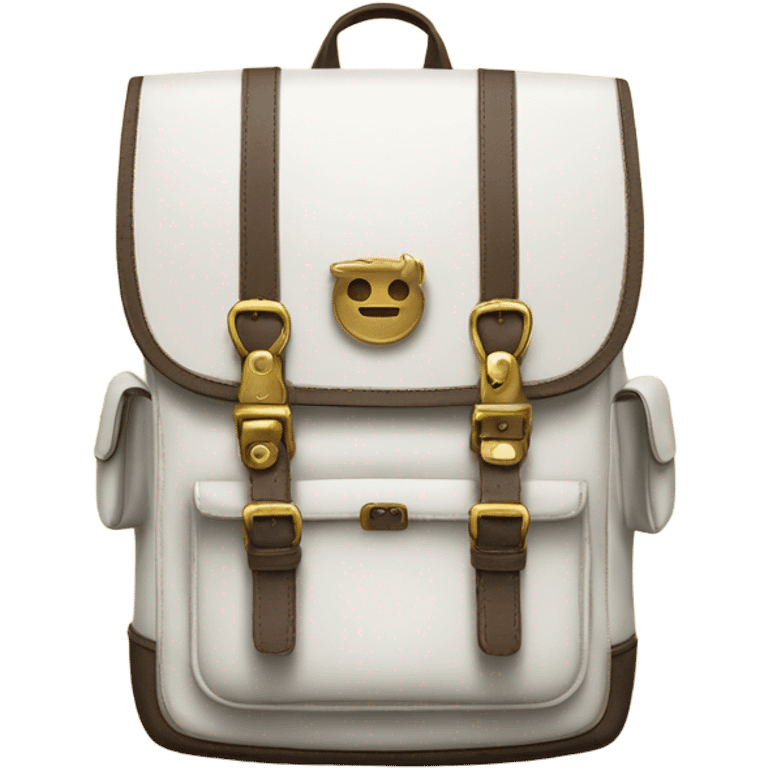 White vintage backpack emoji