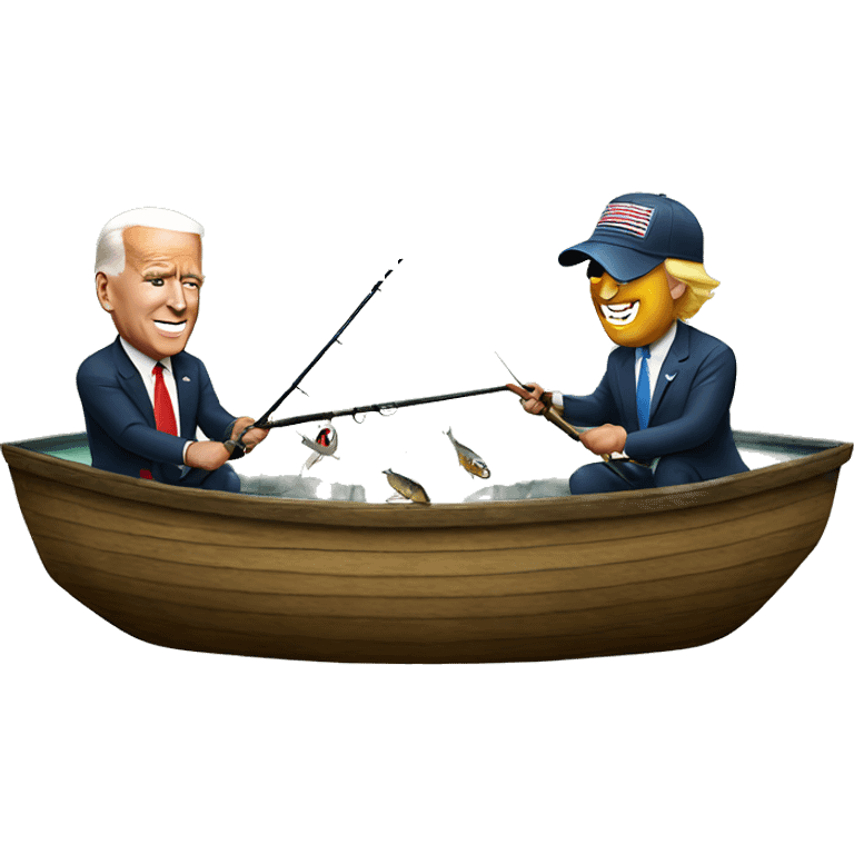 biden and trump fishing  emoji