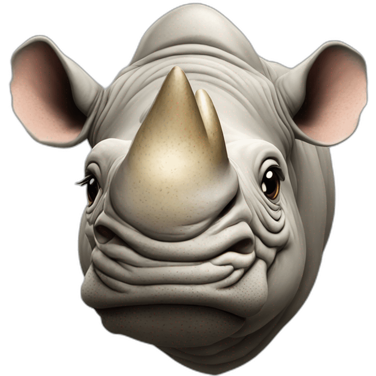 Head of a rugbier rhinoceros emoji