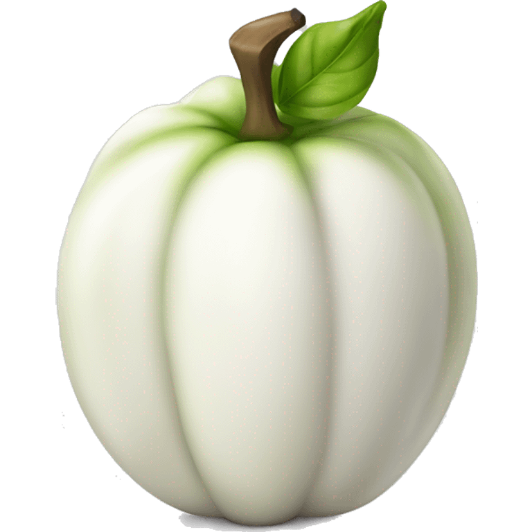 Apple style Eggplant vegetable  color of white skin emoji