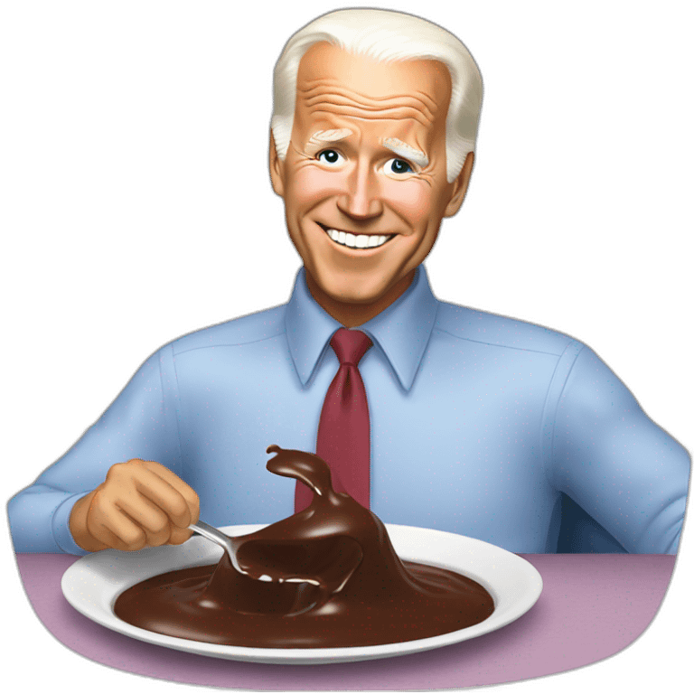 joe biden eating chocolate pudding emoji