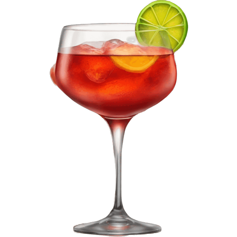 Campari Spritz cocktail  emoji