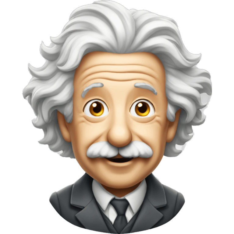 albert einstein happy and smart emoji