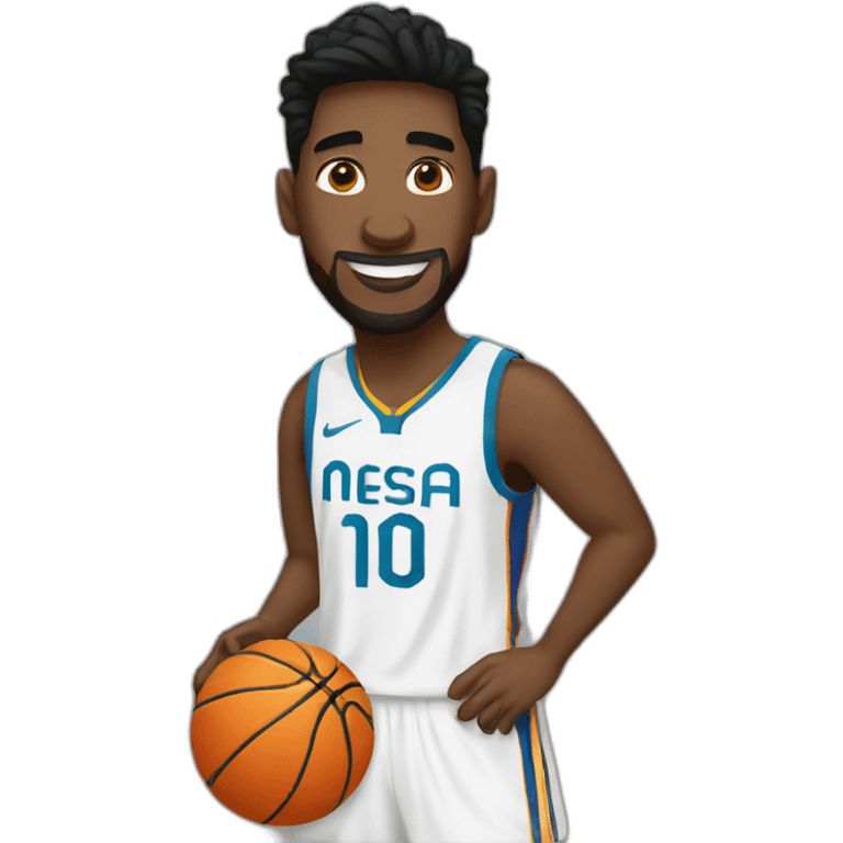 Messi playing basketball emoji