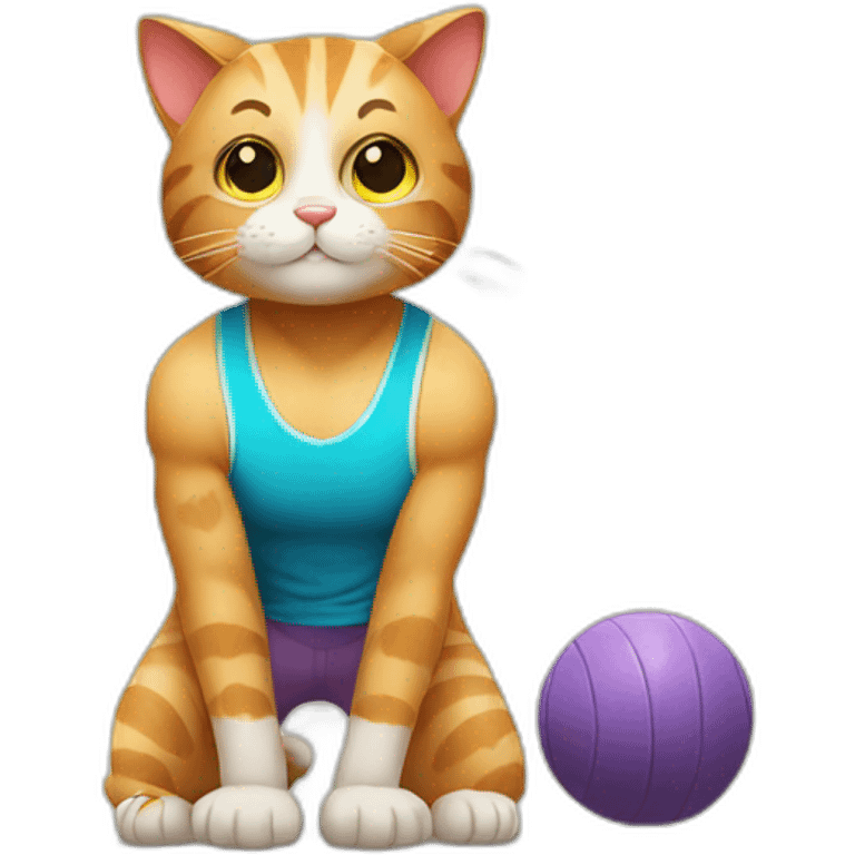 cat in a gym emoji