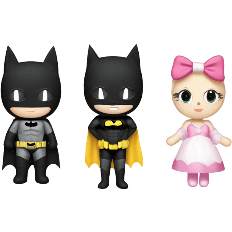 Batman hello kitty couple emoji