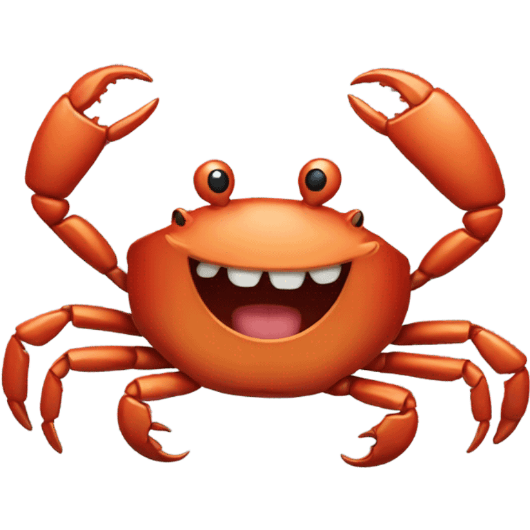 Crab laughing emoji