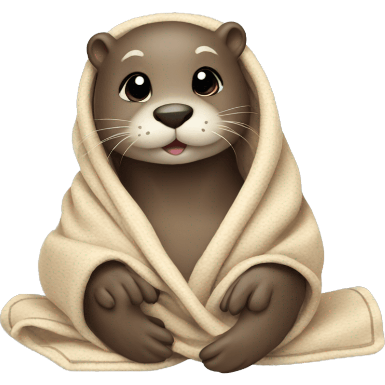 otter with blanket emoji