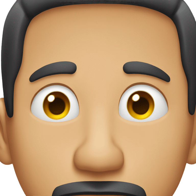 Guy with short cut black hair picking his nose  emoji