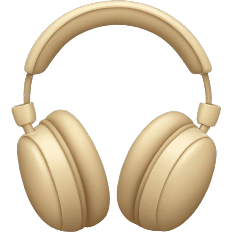 beige headphones with beige bows emoji