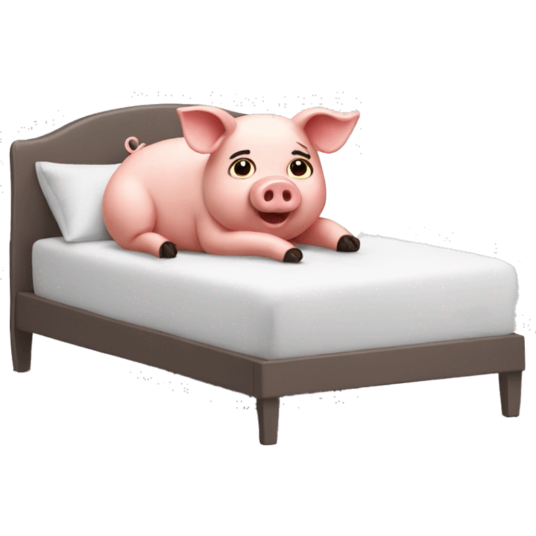 Piggy on a bed emoji