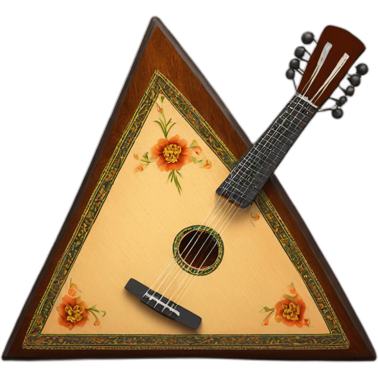 russian Folk Instrument triangle shape Balalaika 3 string emoji