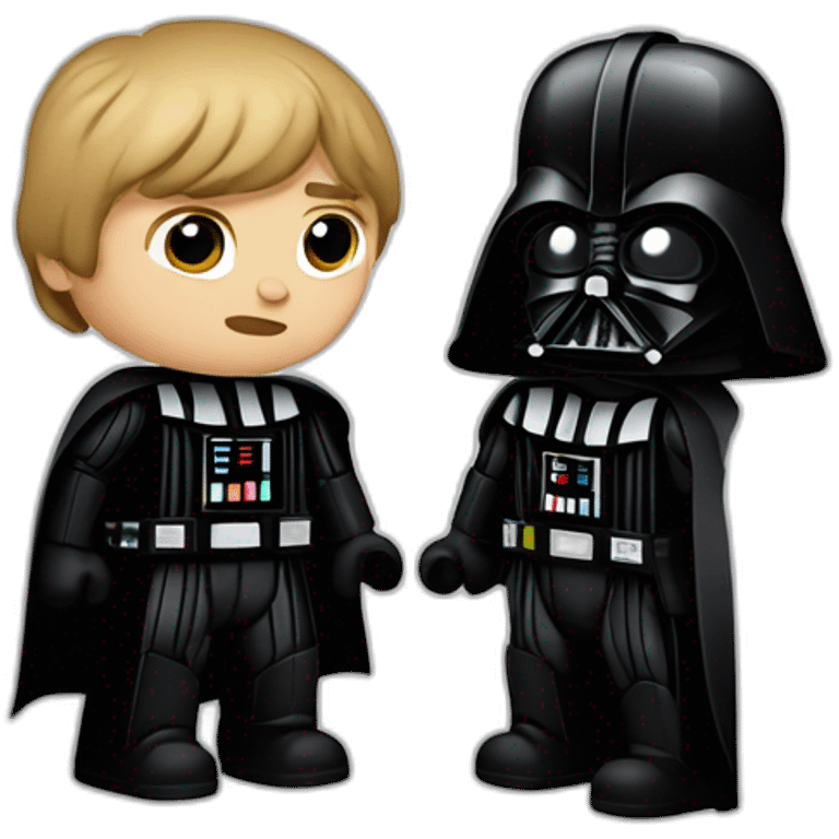 Darth vader figth Luke skywalker emoji