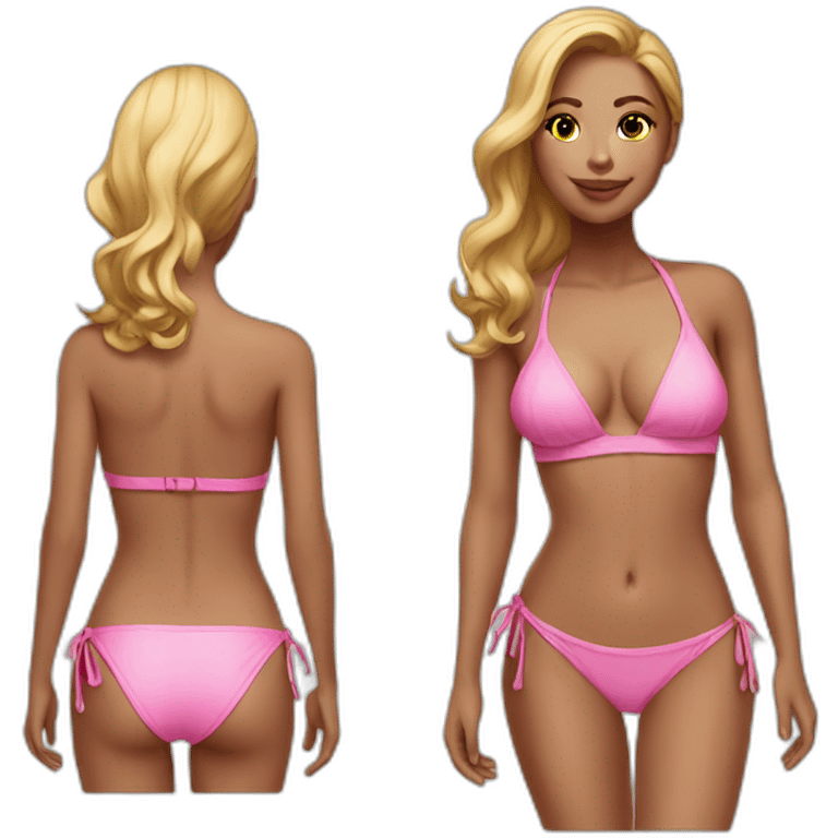 Girl bikini rose emoji