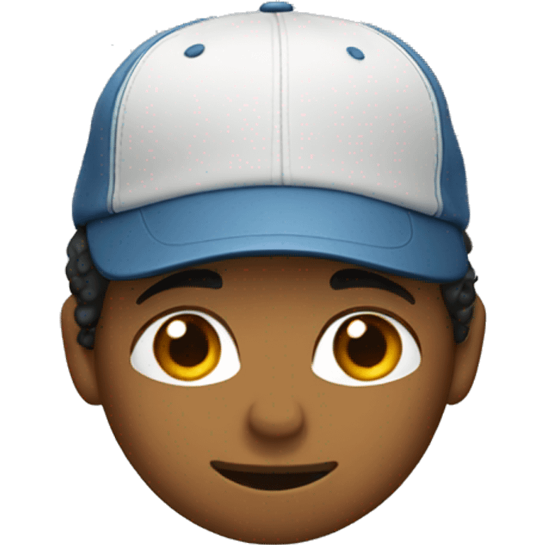 Boy with backwards hat emoji