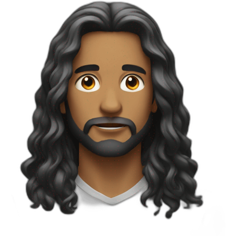 Men have long hair emoji