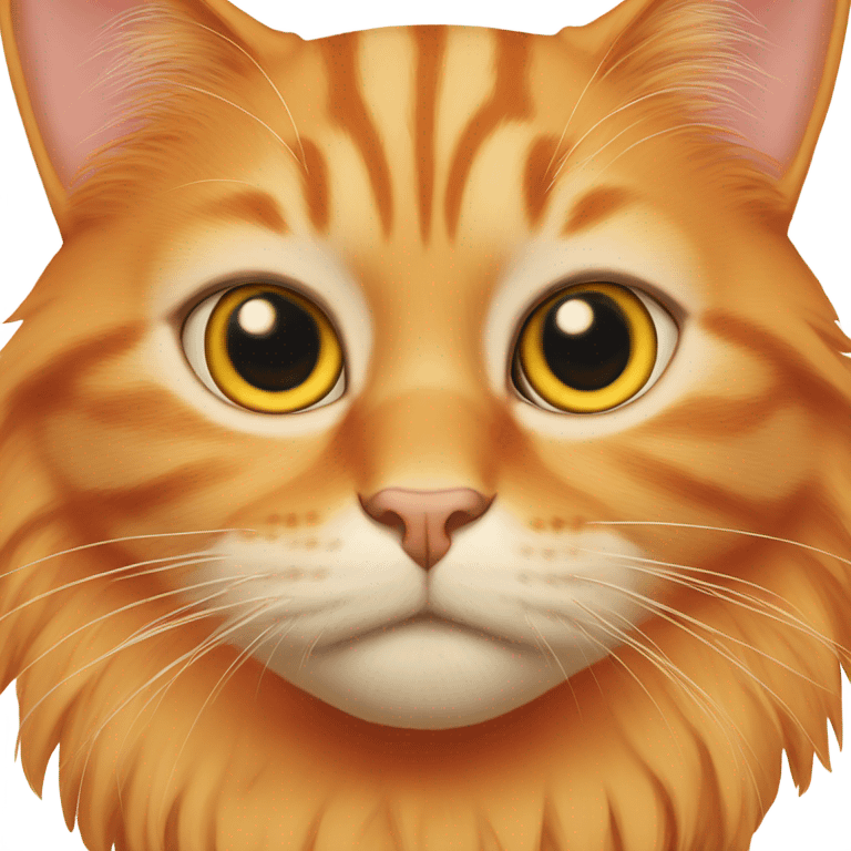 an orange cat with big lashes  emoji