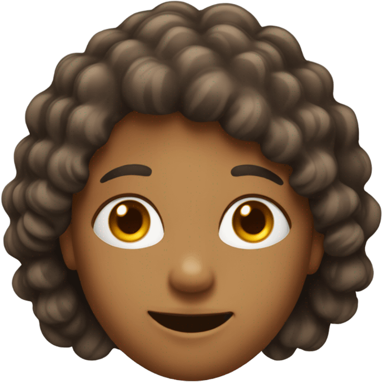 playful gaze with contrasting hair emoji