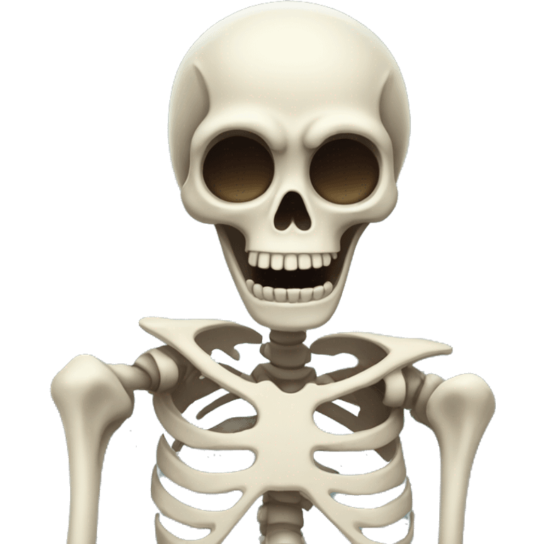 Scared Skeleton, that is also excited emoji