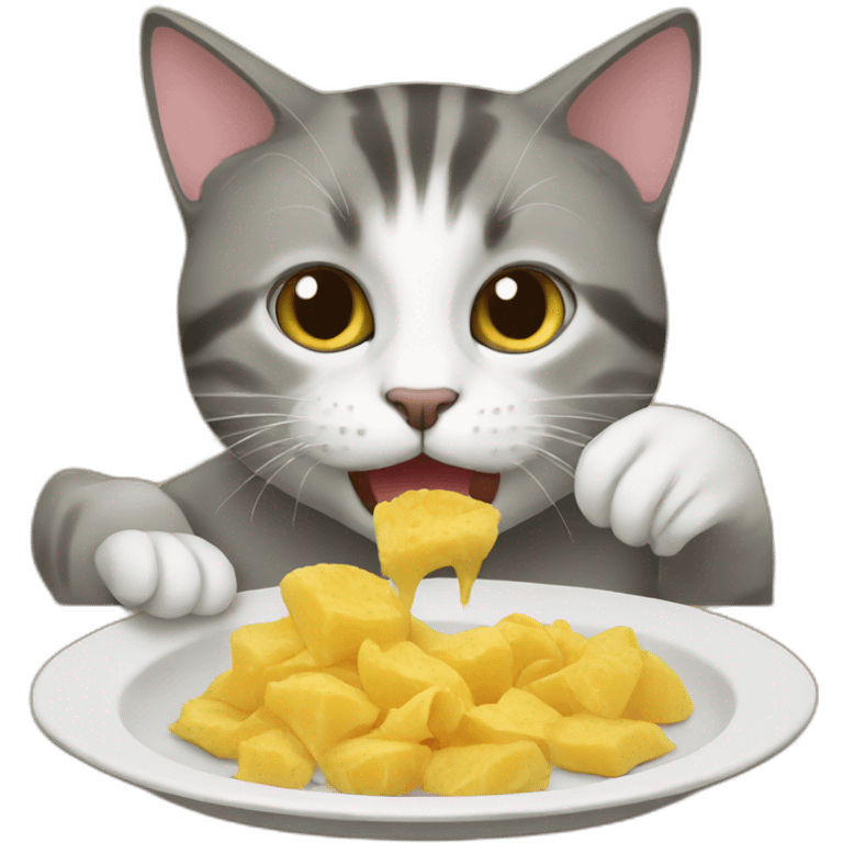 cat eating emoji