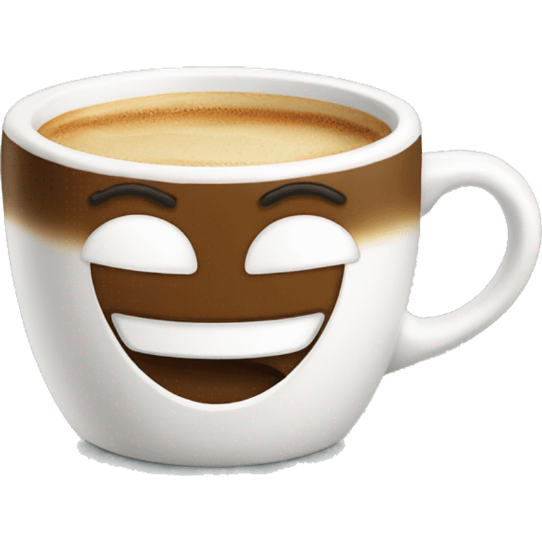 Cute espresso cup smiling emoji