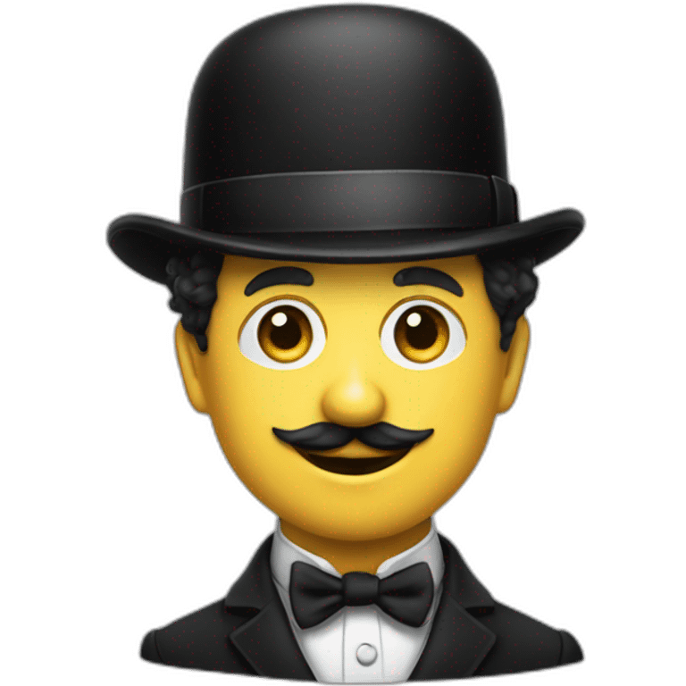 Charlie chaplin dans son chapeau emoji