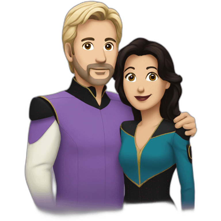 Riker and Troi emoji