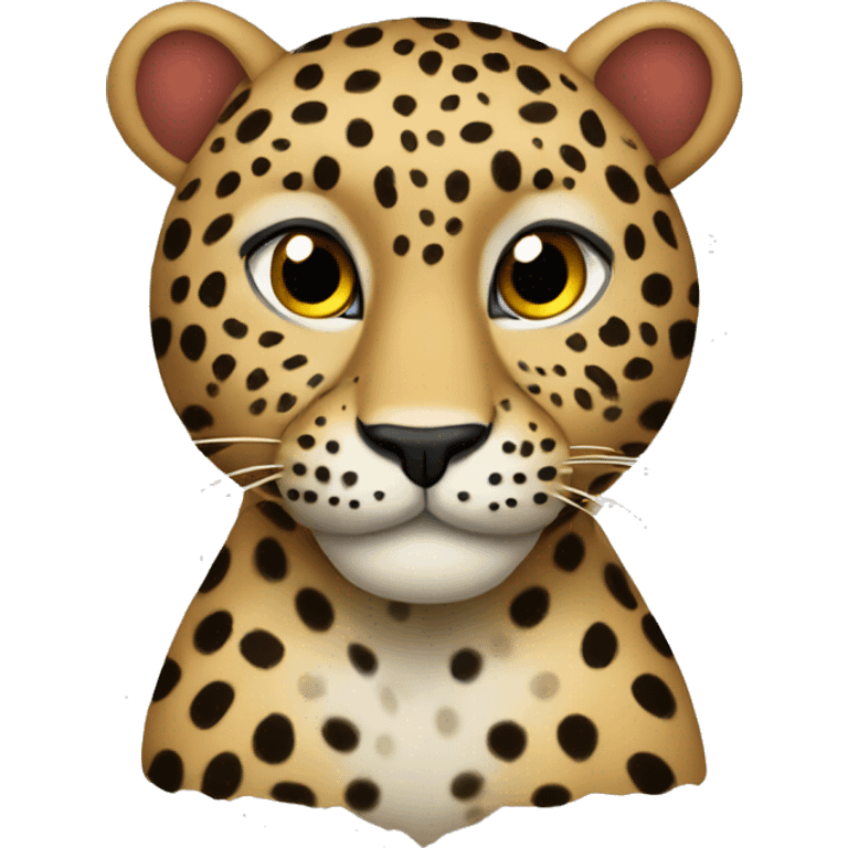 leopardo con corazones  emoji