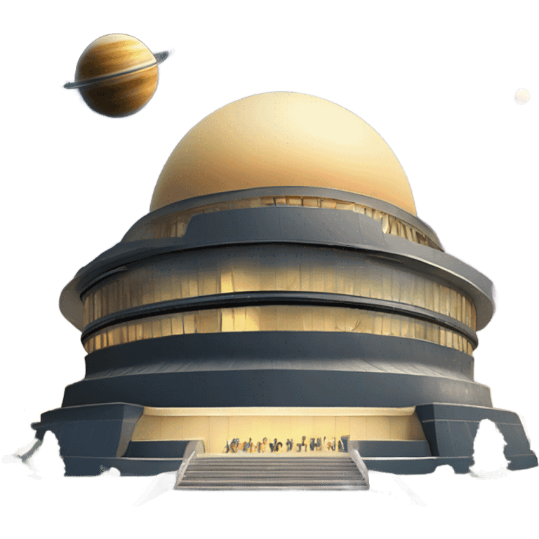 Planetarium science center like the one that on Alexandria biblioteque emoji