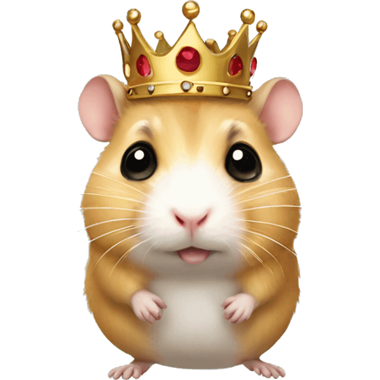 Hamster with a Crown and lashes emoji