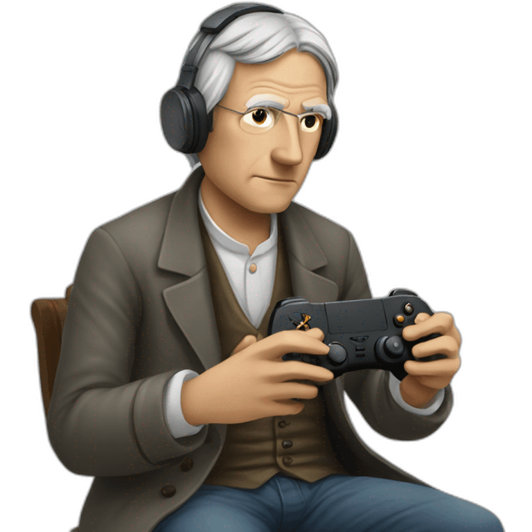 Hegel playing videogames emoji