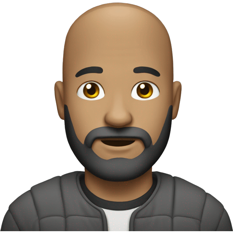 Bald man with beard emoji