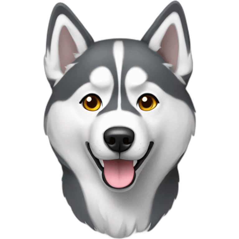 Husky Grey White emoji