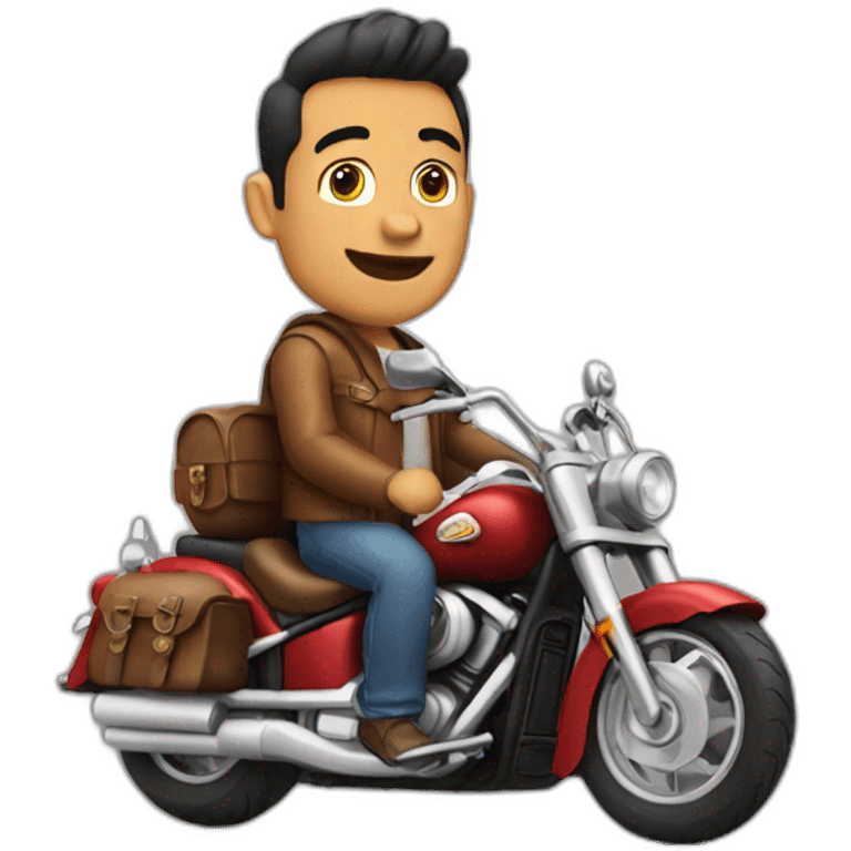 Chico en moto emoji