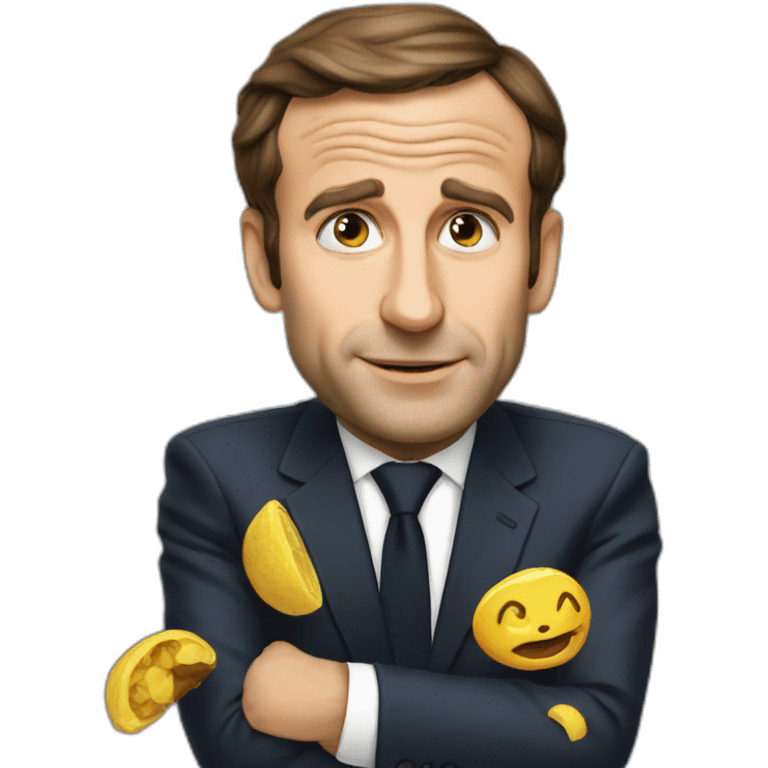 greedy macron emoji