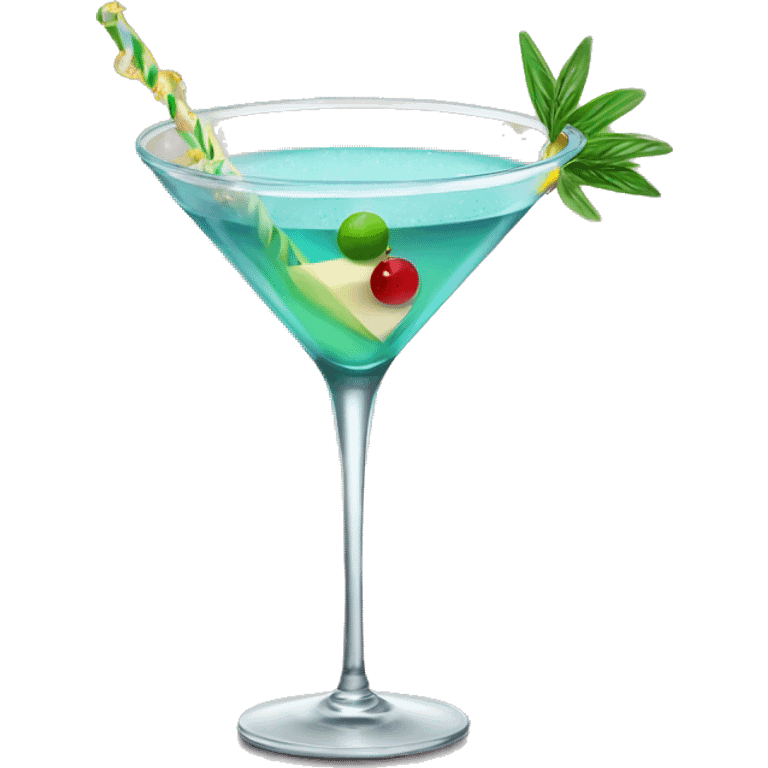 New Year's martini sugar rim emoji