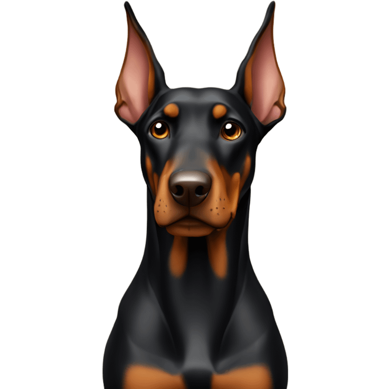 Doberman sitting emoji