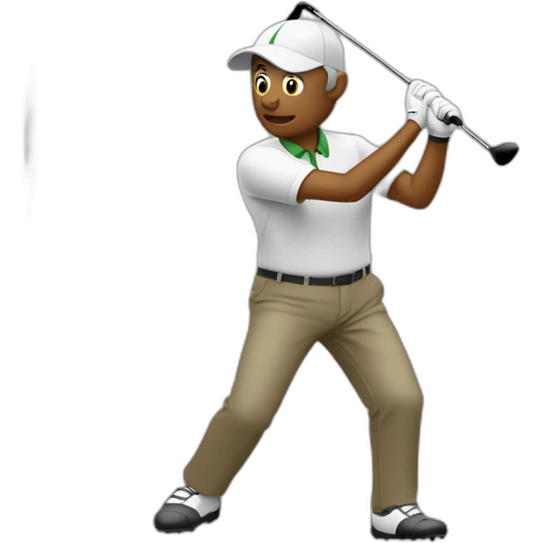 Jabalí jugando golf emoji