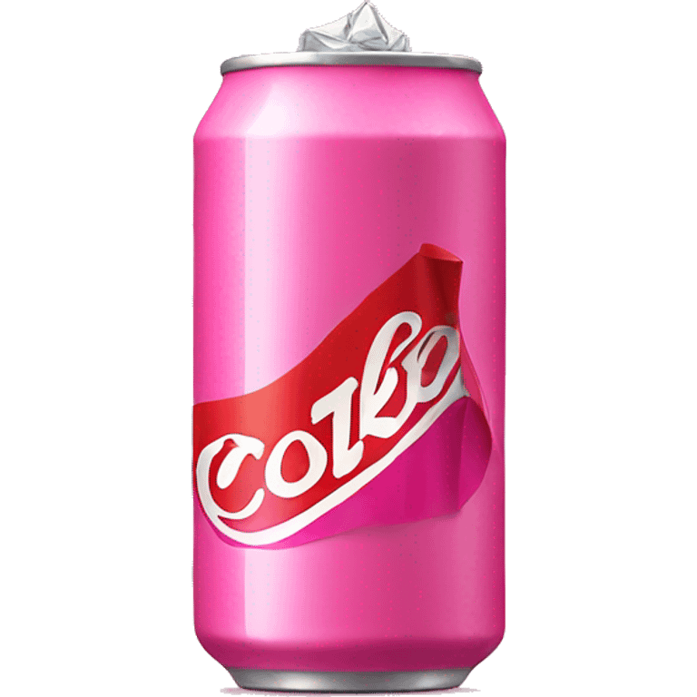 Pink coke with a pink bow rapped around it emoji