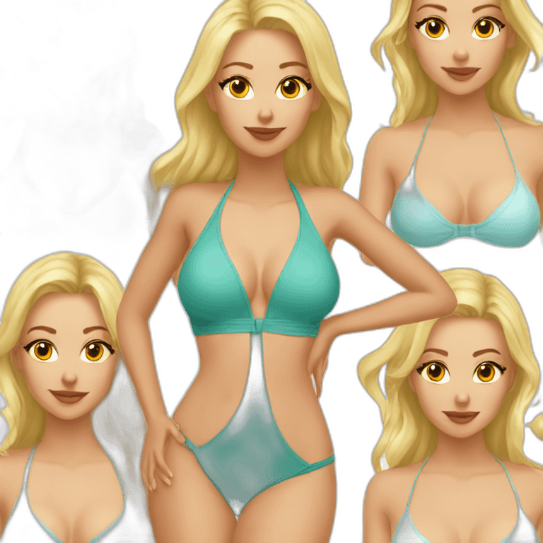 sexy blonde in swimsuit emoji