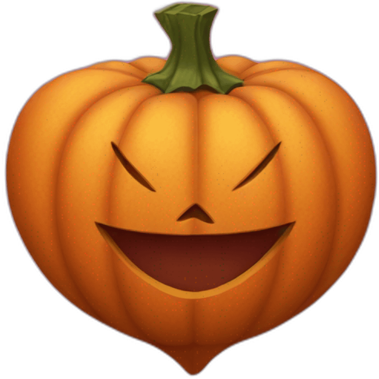 Pumpkin heart emoji