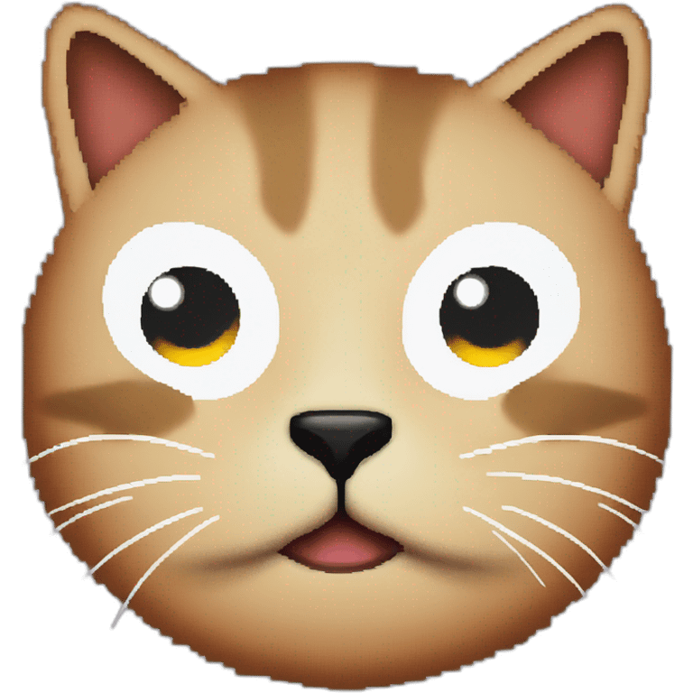 Cat's head, retro drawing, pixel drawing emoji