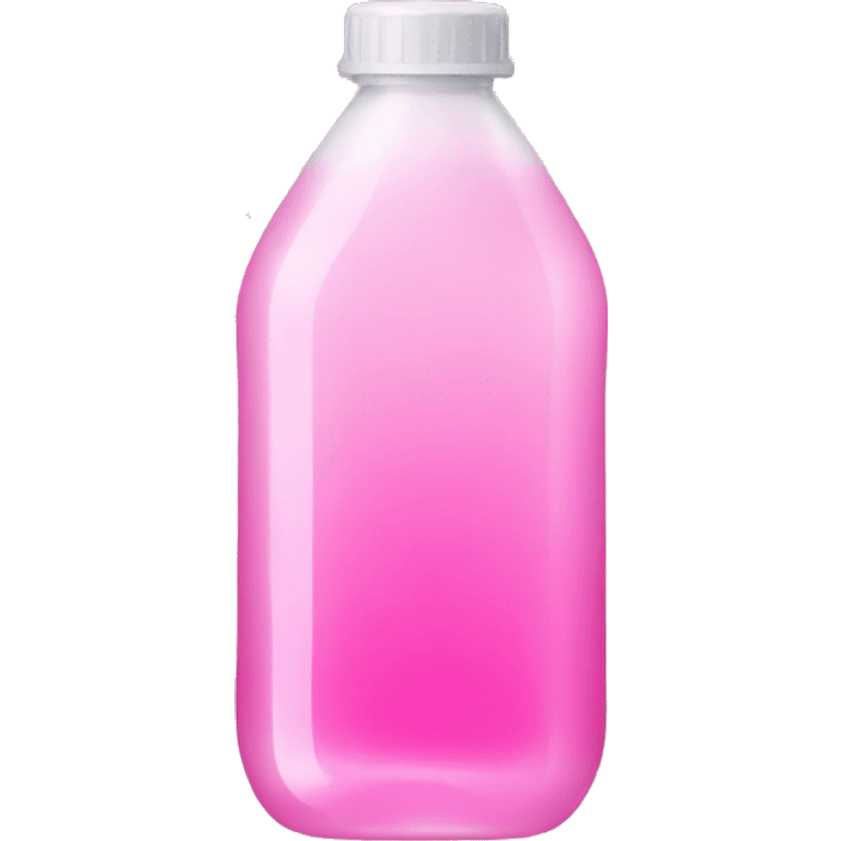 plastic bottle with crystaline pink liquid emoji